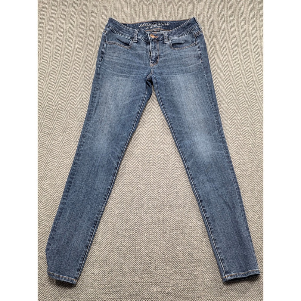 American Eagle Outfitters Womens Jeans Jegging Blue 360 Super Stretch Size 4